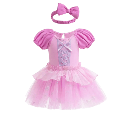 Body vestido bebê Princesas Aurora